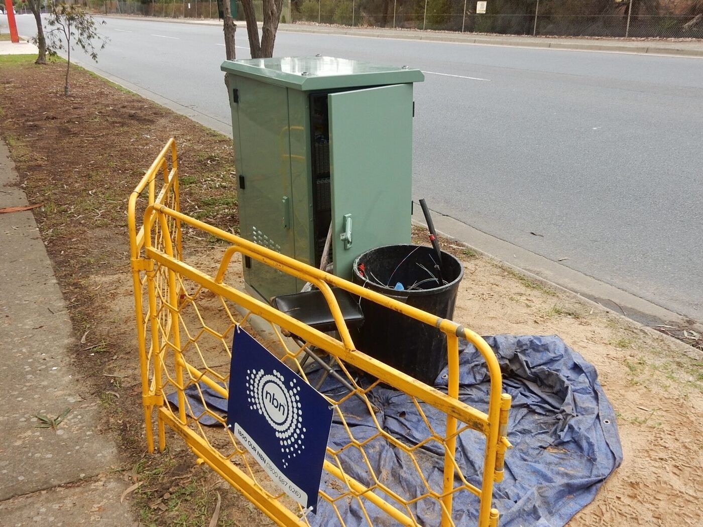 An NBN Co node cabinet — the kit at the kerb that connects copper homes to the fibre backbone