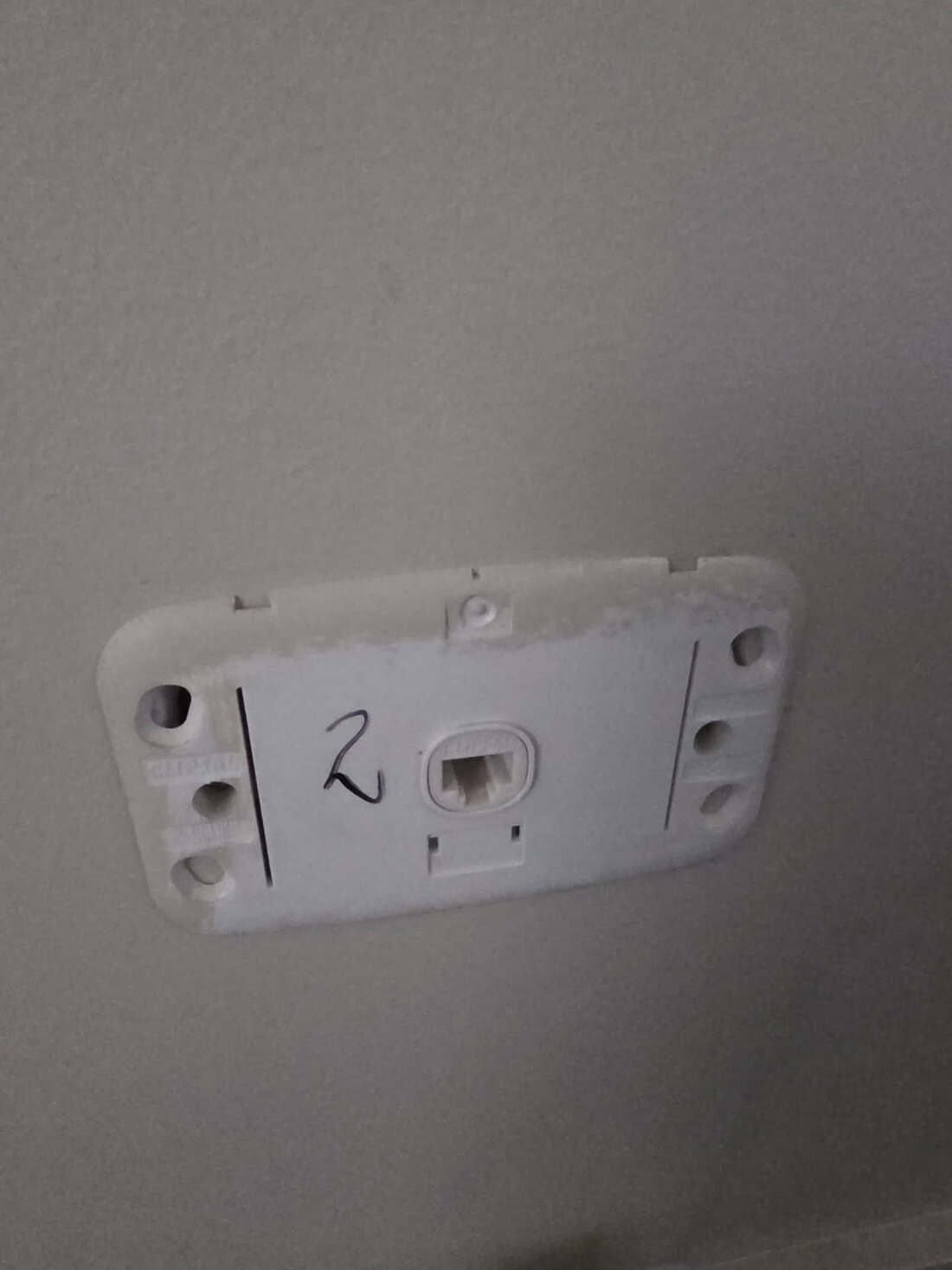 An Australian telephone wall socket, the kind a modem plugs into on an FTTN connection